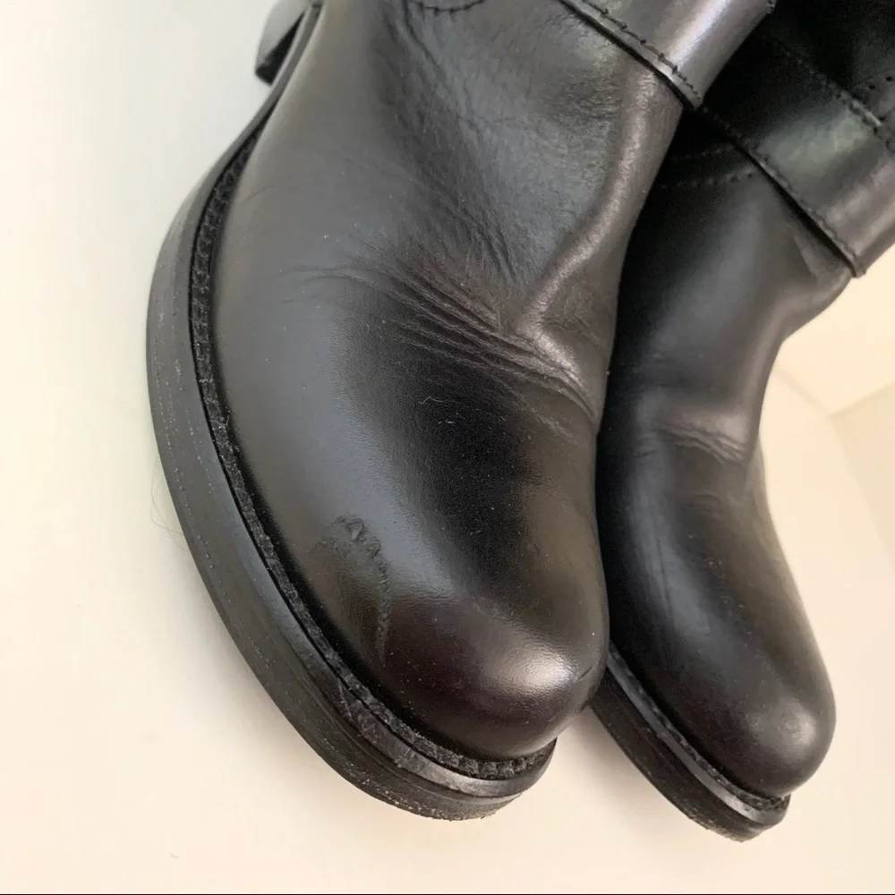 Valentino knee high leather boots
